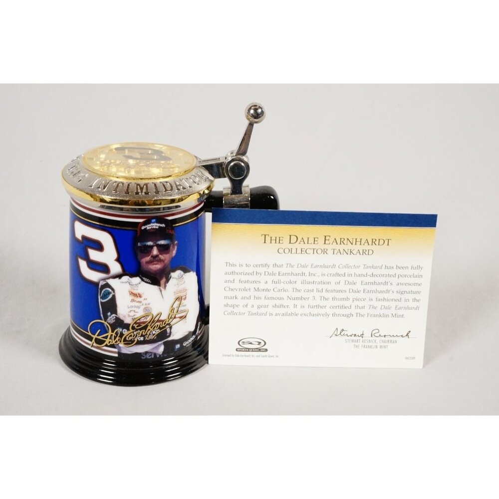 Franklin Mint Dale Earnhardt Collector Tankard Beer Stein NASCAR Vintage